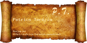 Petrics Terézia névjegykártya