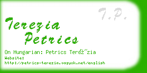 terezia petrics business card